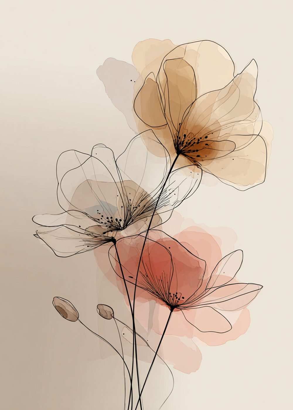 blomsterposter blomsterillustration