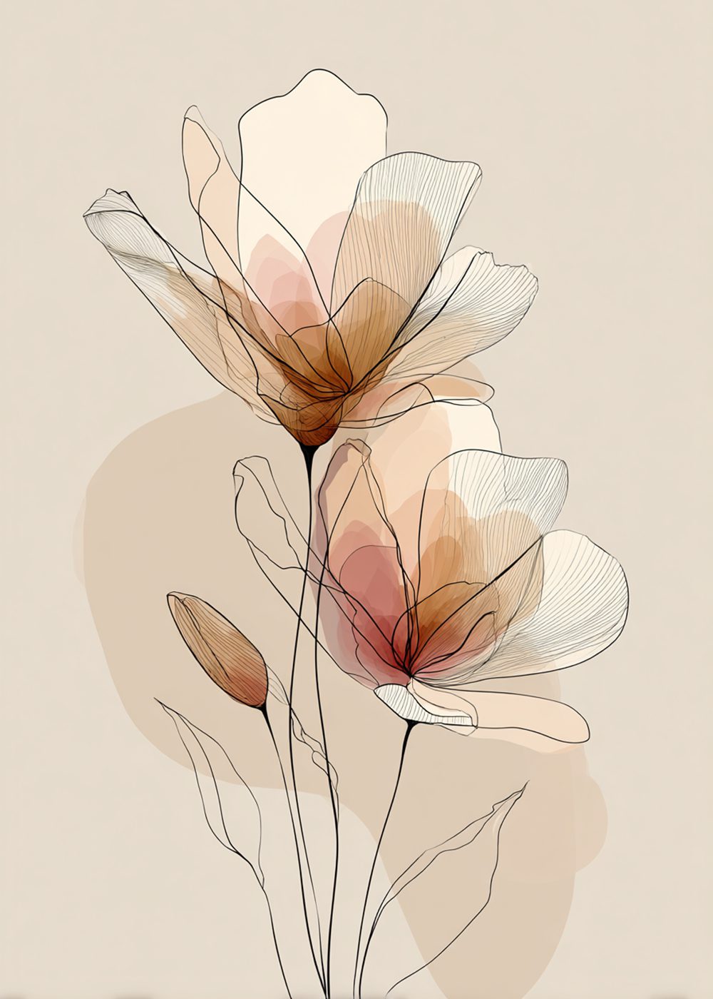 blomsterposter no3 blomsterillustration