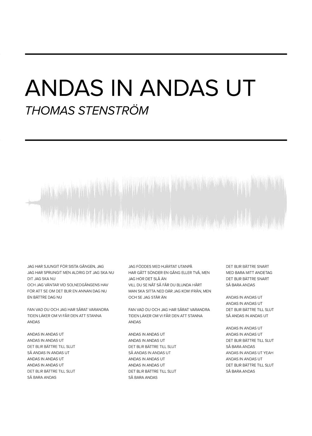 Thomas Stenström Andas in andas ut Poster