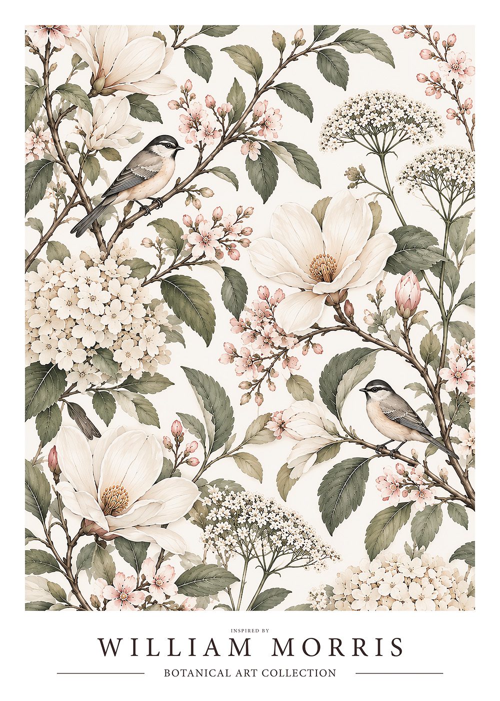 Botanisk poster inspirerad av William Morris