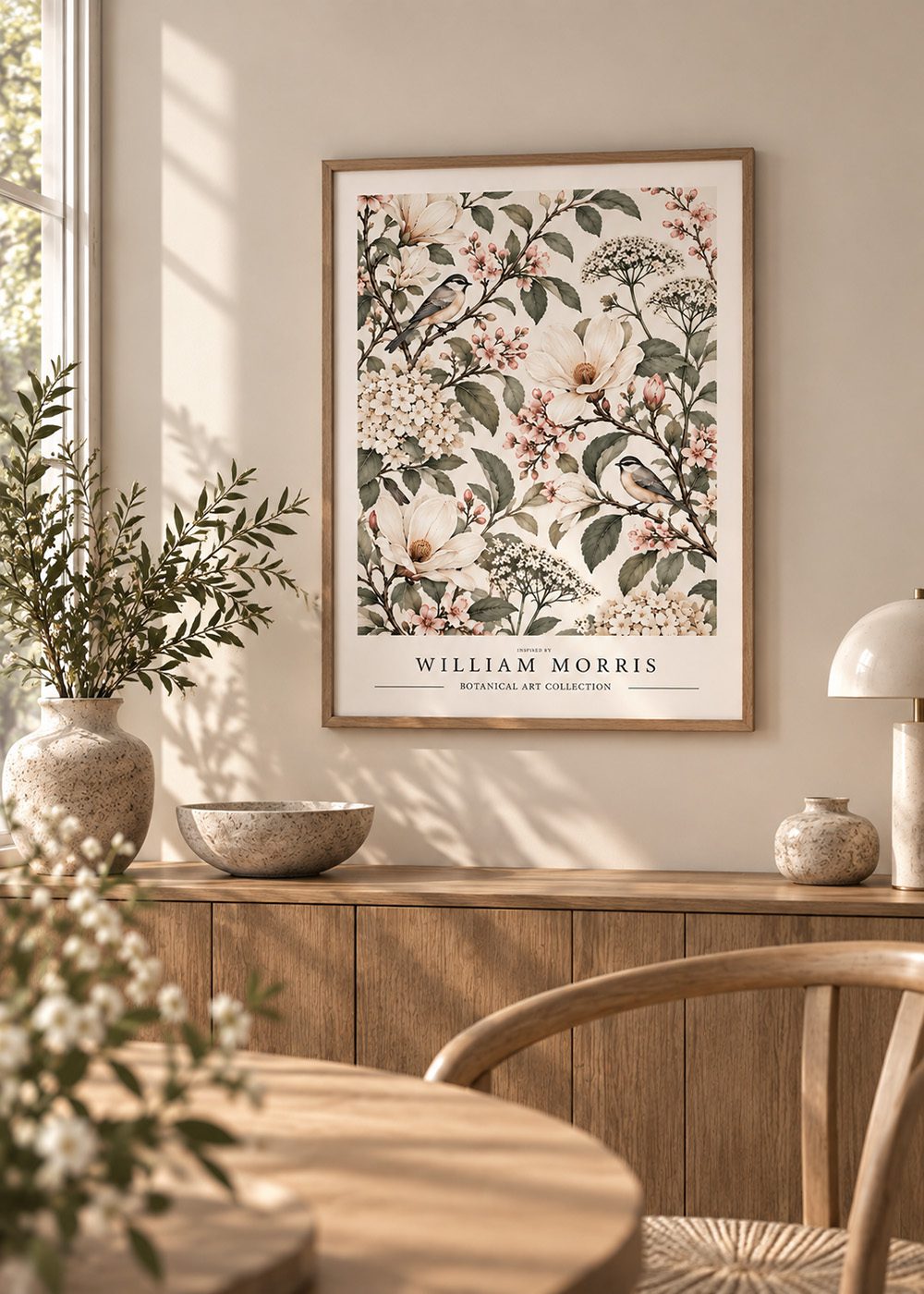 Botanisk poster inspirerad av William Morris