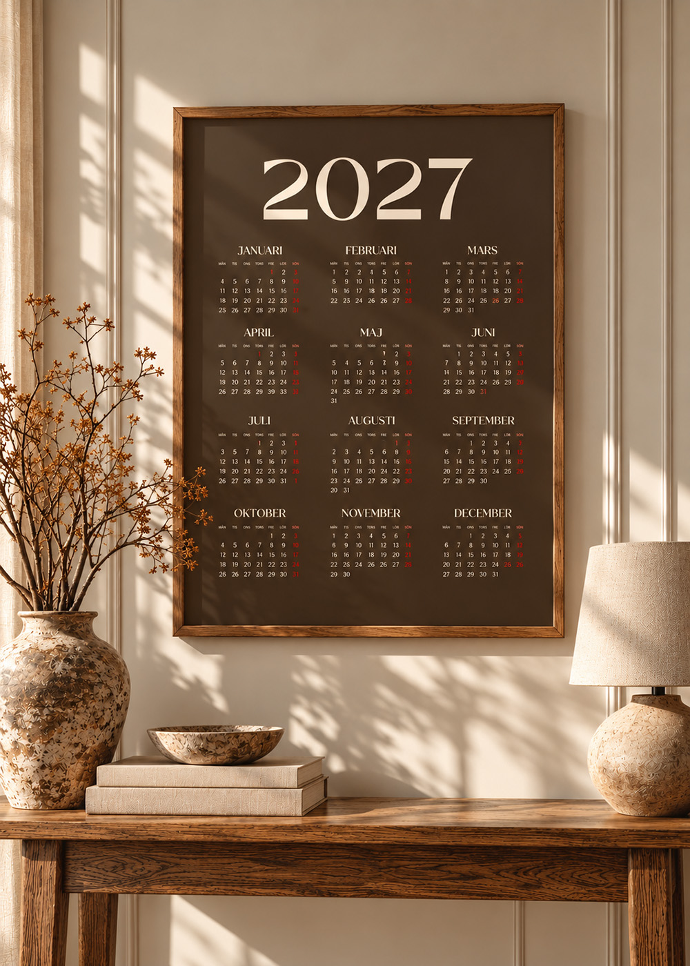 Stilren Kalender 2027 Mörkbrun - Bild 2