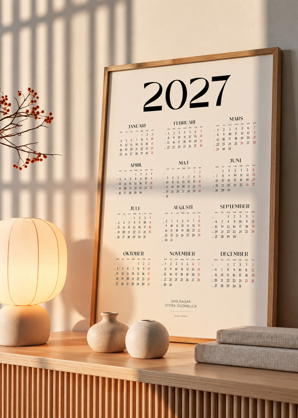 Stilren Kalender 2027 Minimalistisk - Bild 2